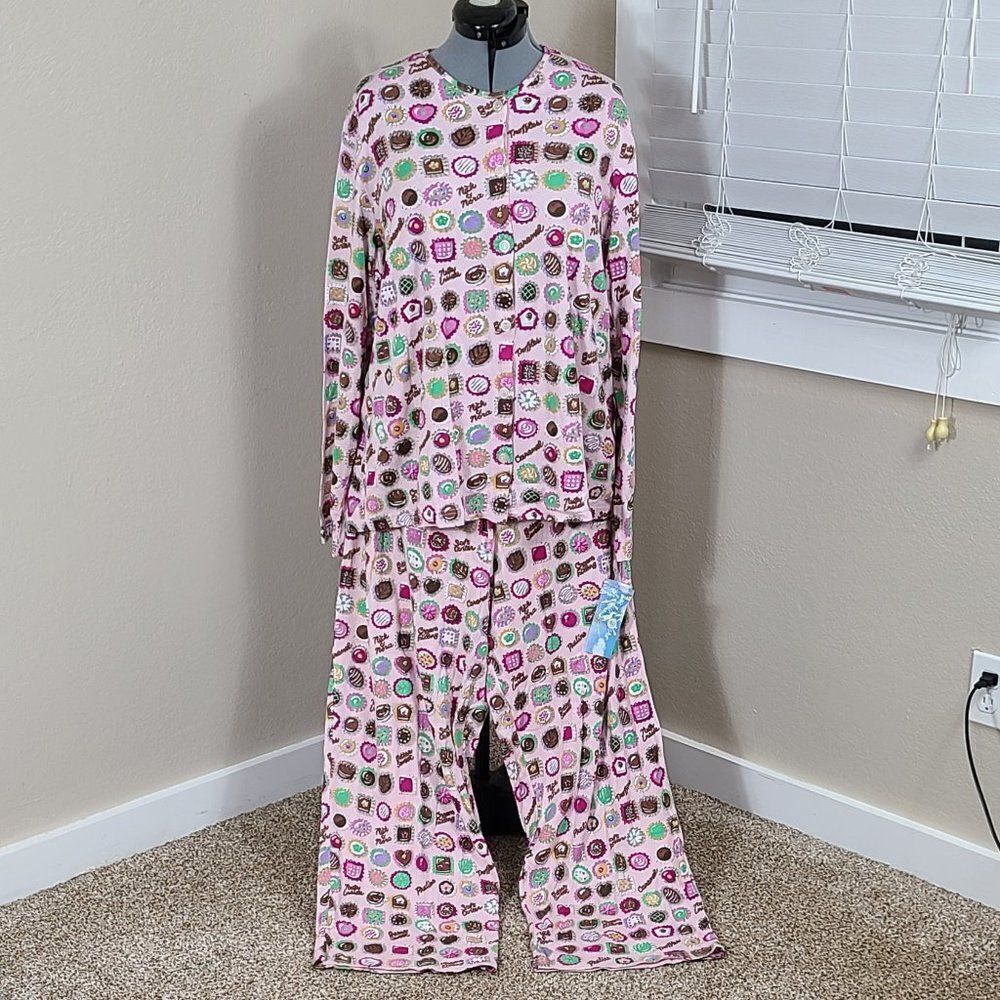 Nick & Nora Chocoholic Pajamas Plus Size 3xl Y2k New With Tags Nwt